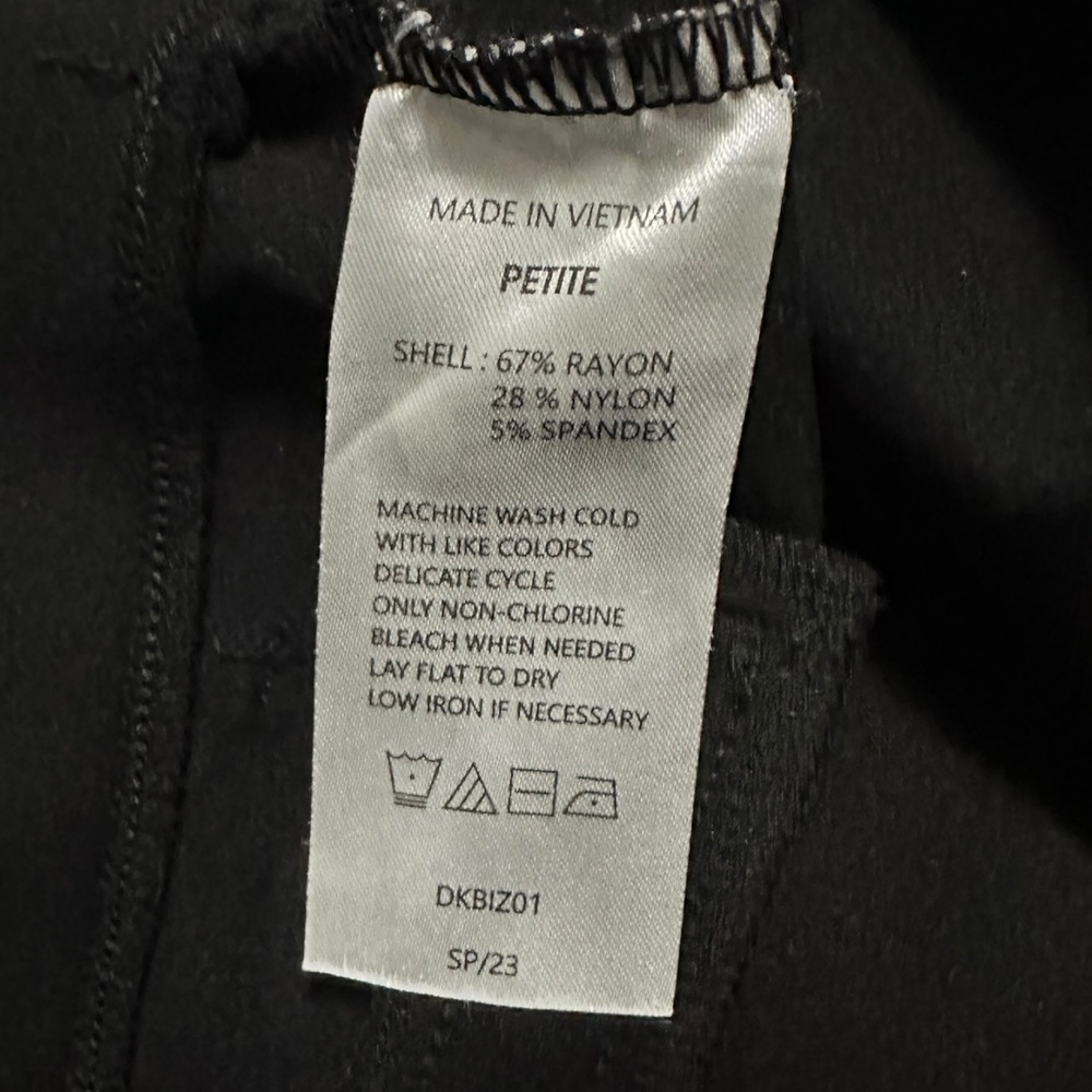 Quince Ultra-Stretch Ponte Straight Leg Pant Black Petite Medium Career Office - Picture 5 of 9